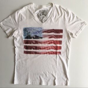 EXPRESS V-NECK T-SHIRT U.S. FLAG